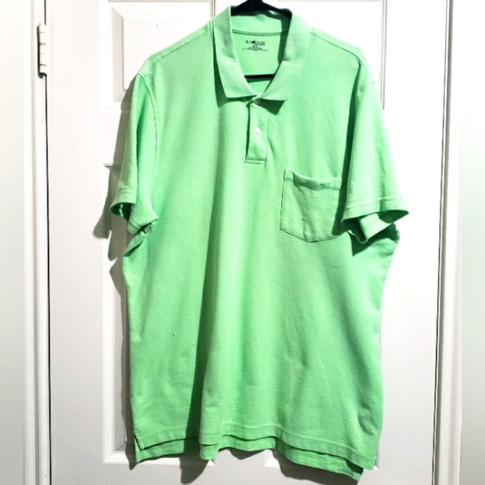 Sun River Clothing Co. Men's XL Vibrant Green Polo Shirt